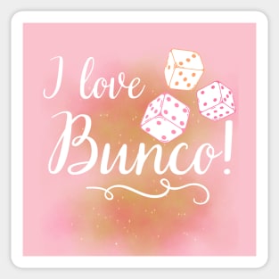 I Love Bunco Pastel Cloud Sticker